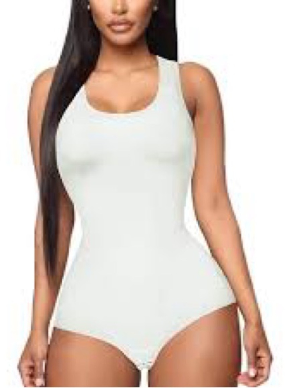 Seamless White Tank Bodysuit - Women Intimates
